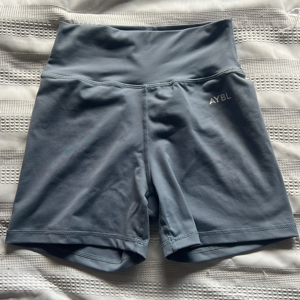 Blue workout shorts from AYBL. Used but still in great condition!